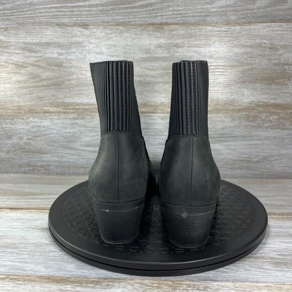 Vionic Women's Shantelle Black Leather Waterproof Zip Up Ankle Boots Size 9.5 - Picture 4 of 11